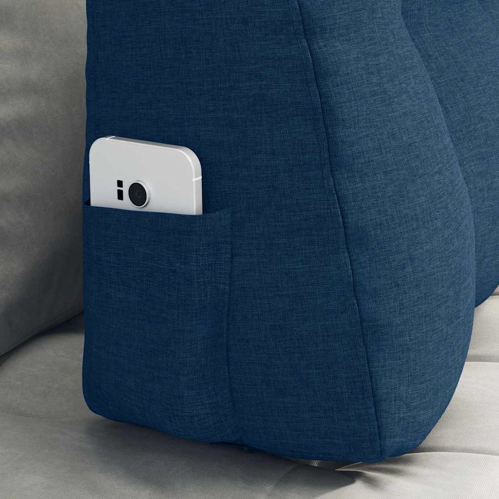 Cuscino per Schiena Blu 80 x 24 x 50 cm Tessuto