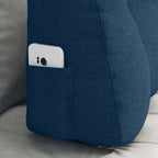 Cuscino per Schiena Blu 80 x 24 x 50 cm Tessuto