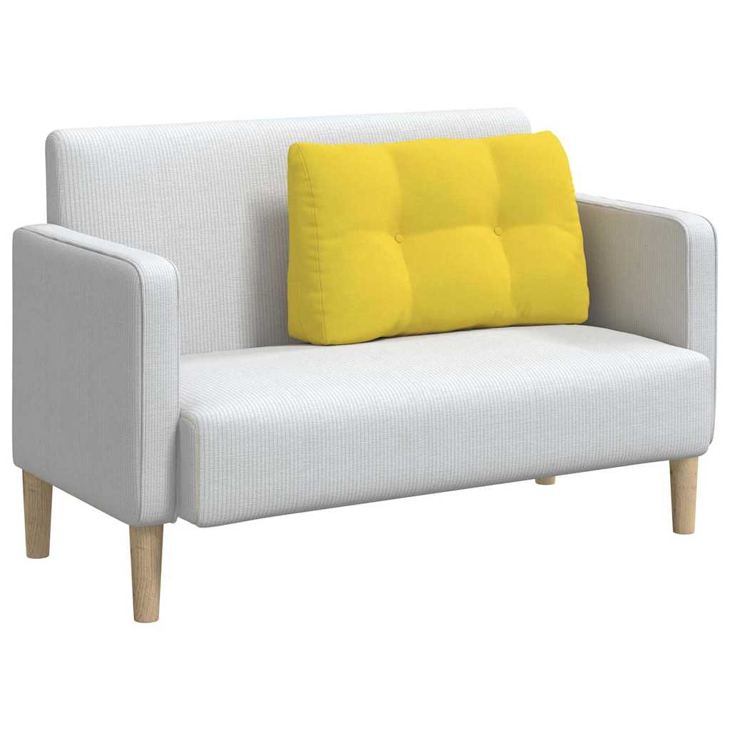 Cuscino per Schiena Giallo Chiaro 80 x 24 x 50 cm Tessuto