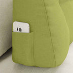 Cuscino per Schiena Verde chiaro 80 x 24 x 50 cm Tessuto
