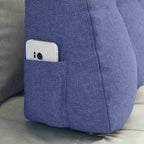 Cuscino per Schiena Blu jeans 80 x 24 x 50 cm Tessuto