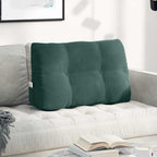 Cuscino per Schiena Verde Scuro 80 x 24 x 50 cm Velluto