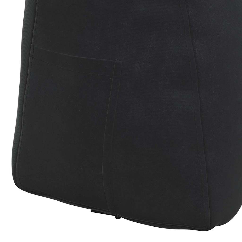Cuscino per Schiena Nero 80 x 24 x 50 cm Velluto