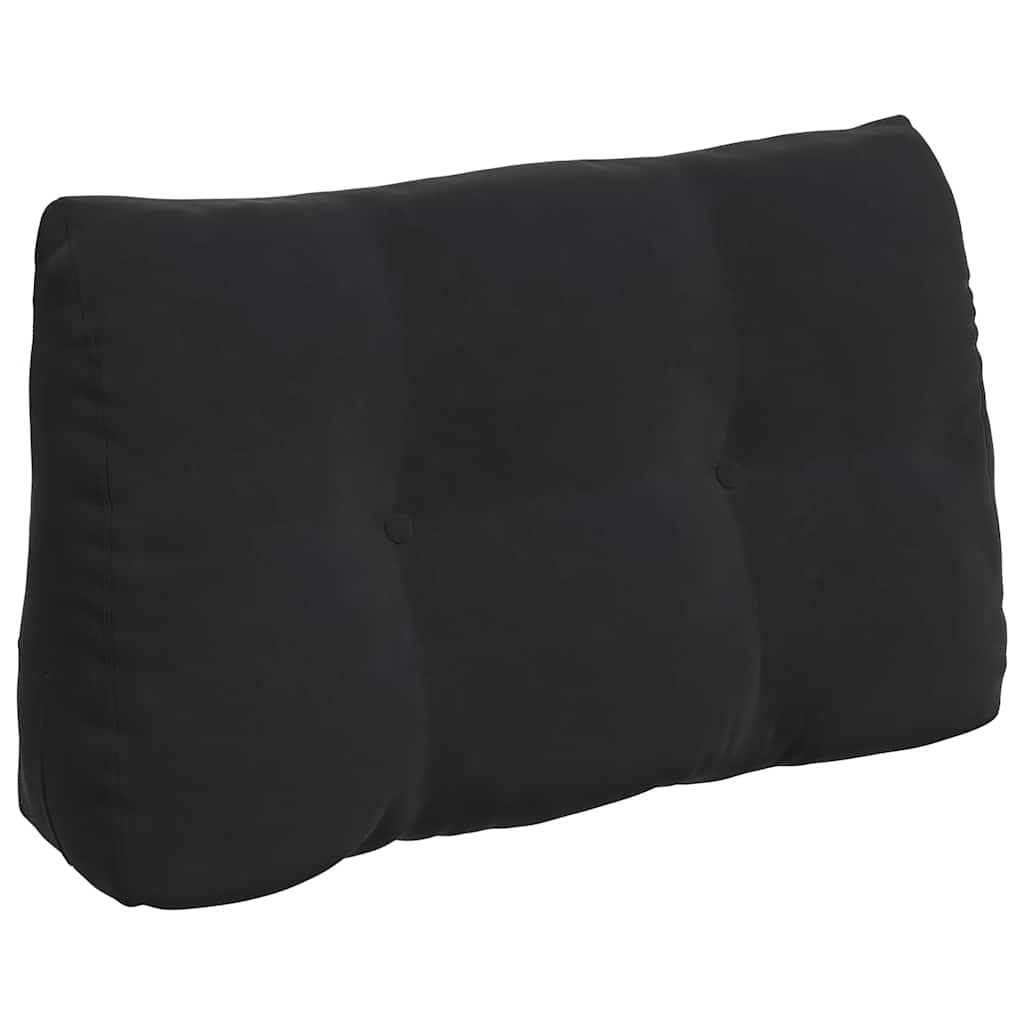 Cuscino per Schiena Nero 80 x 24 x 50 cm Velluto