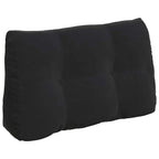 Cuscino per Schiena Nero 80 x 24 x 50 cm Velluto
