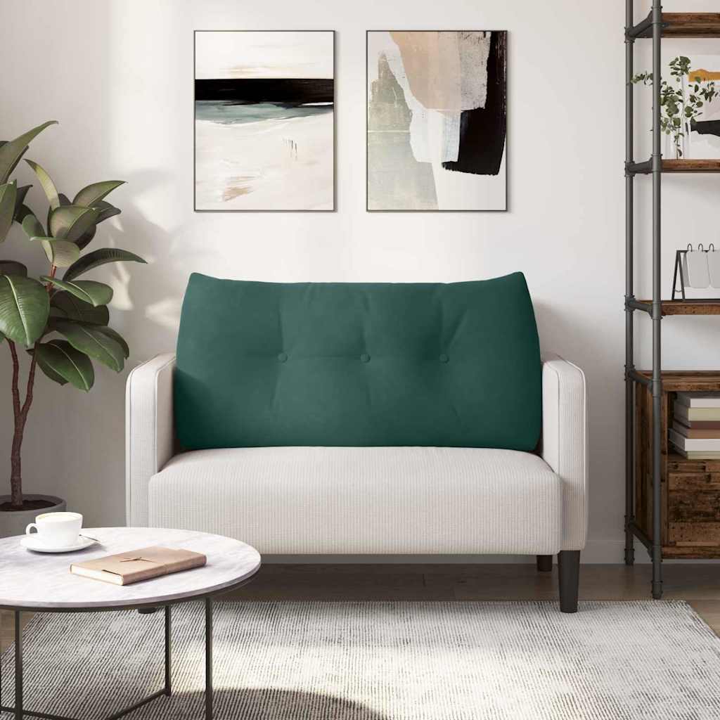 Cuscino per Schiena Verde Scuro 100 x 24 x 50 cm Velluto