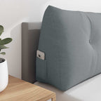 Cuscino per Schiena Grigio chiaro 120 x 24 x 50 cm Tessuto