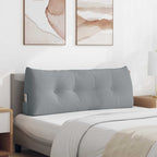 Cuscino per Schiena Grigio chiaro 120 x 24 x 50 cm Tessuto