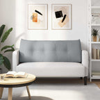 Cuscino per Schiena Grigio chiaro 120 x 24 x 50 cm Tessuto
