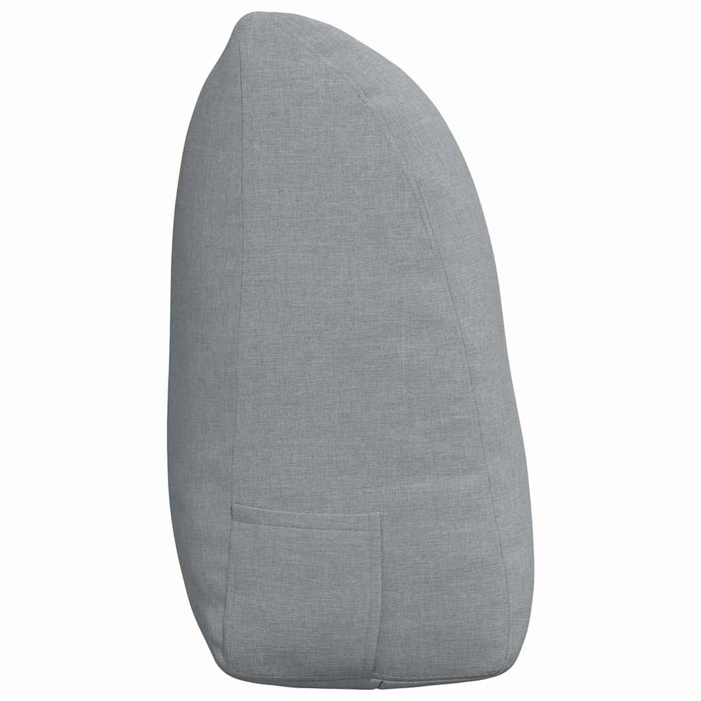Cuscino per Schiena Grigio chiaro 120 x 24 x 50 cm Tessuto