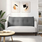 Cuscino per Schiena Grigio scuro 120 x 24 x 50 cm Tessuto