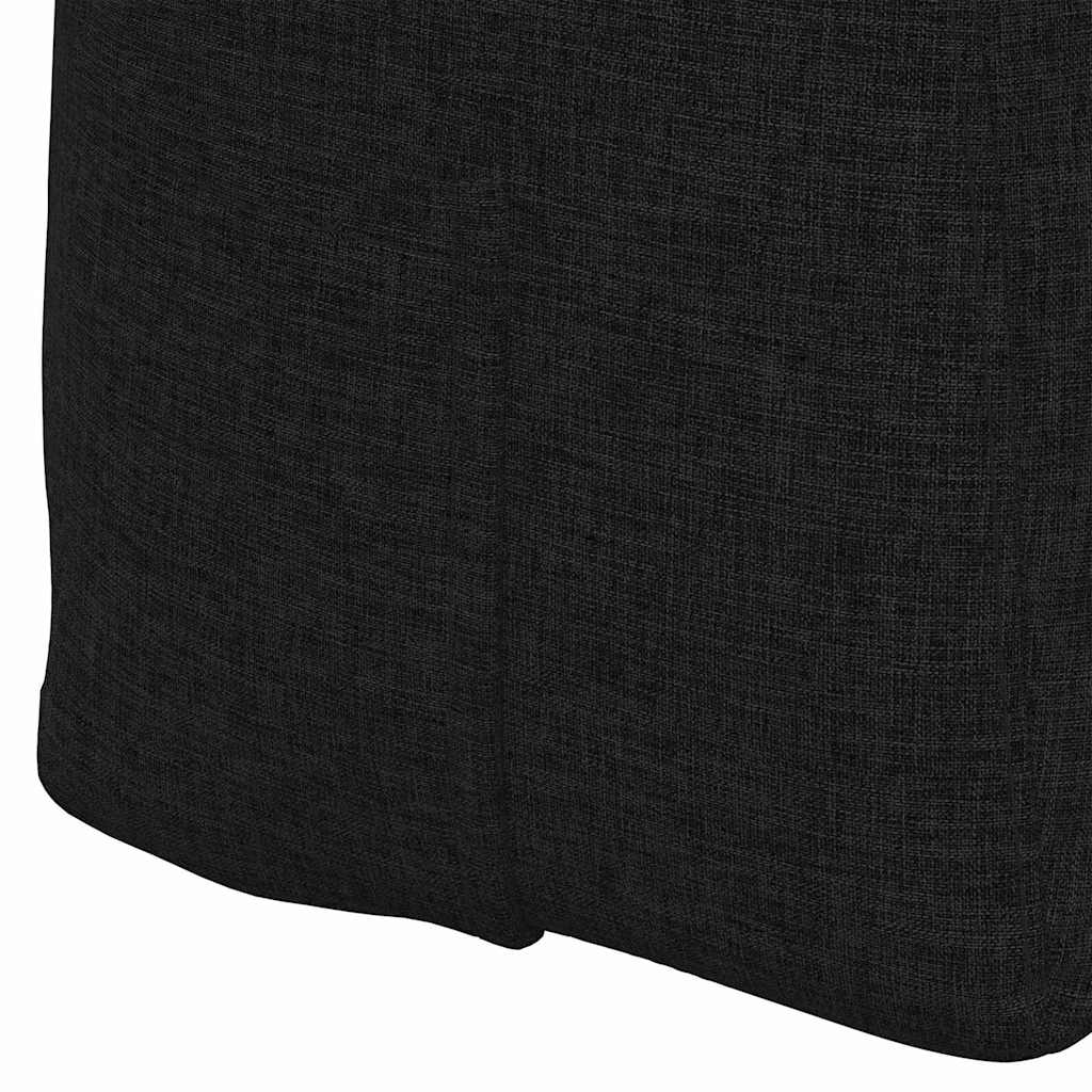 Cuscino per Schiena Nero 120 x 24 x 50 cm Tessuto