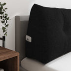 Cuscino per Schiena Nero 120 x 24 x 50 cm Tessuto