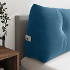 Cuscino per Schiena Blu 120 x 24 x 50 cm Velluto