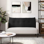 Cuscino per Schiena Nero 120 x 24 x 50 cm Velluto