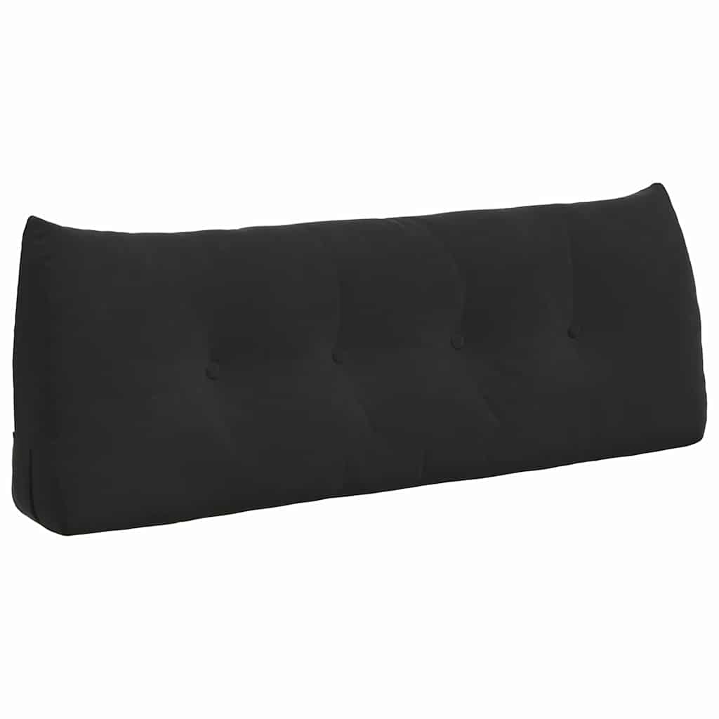 Cuscino per Schiena Nero 120 x 24 x 50 cm Velluto