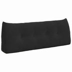 Cuscino per Schiena Nero 120 x 24 x 50 cm Velluto