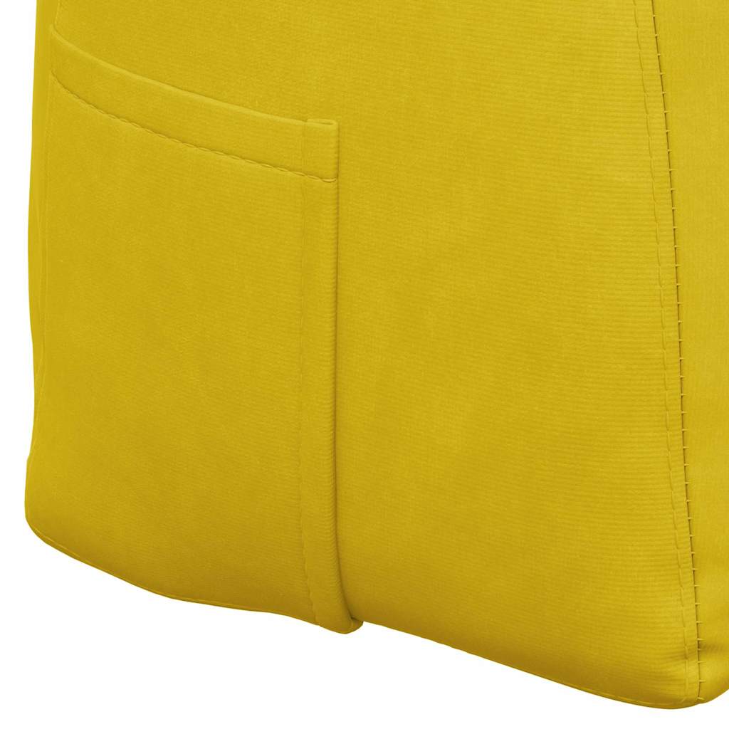 Cuscino per Schiena Giallo 120 x 24 x 50 cm Velluto