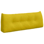 Cuscino per Schiena Giallo 120 x 24 x 50 cm Velluto