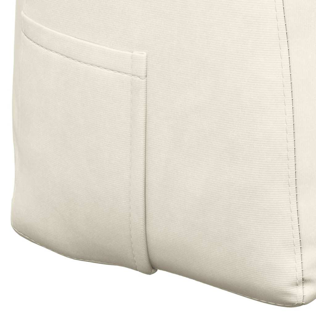 Cuscino per Schiena Crema 120 x 24 x 50 cm Velluto