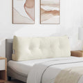 Cuscino per Schiena Crema 120 x 24 x 50 cm Velluto