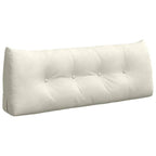 Cuscino per Schiena Crema 120 x 24 x 50 cm Velluto