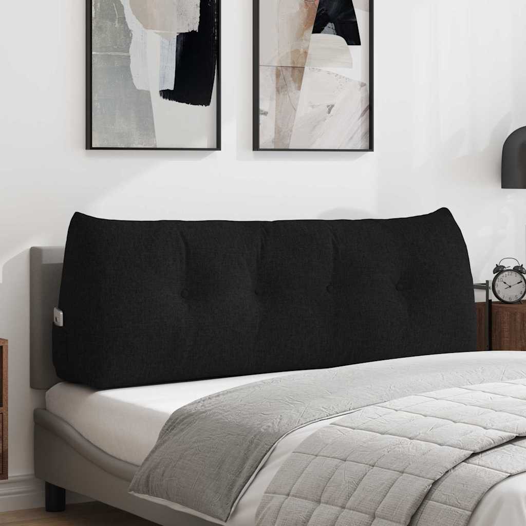 Cuscino per Schiena Nero 140 x 24 x 50 cm Tessuto