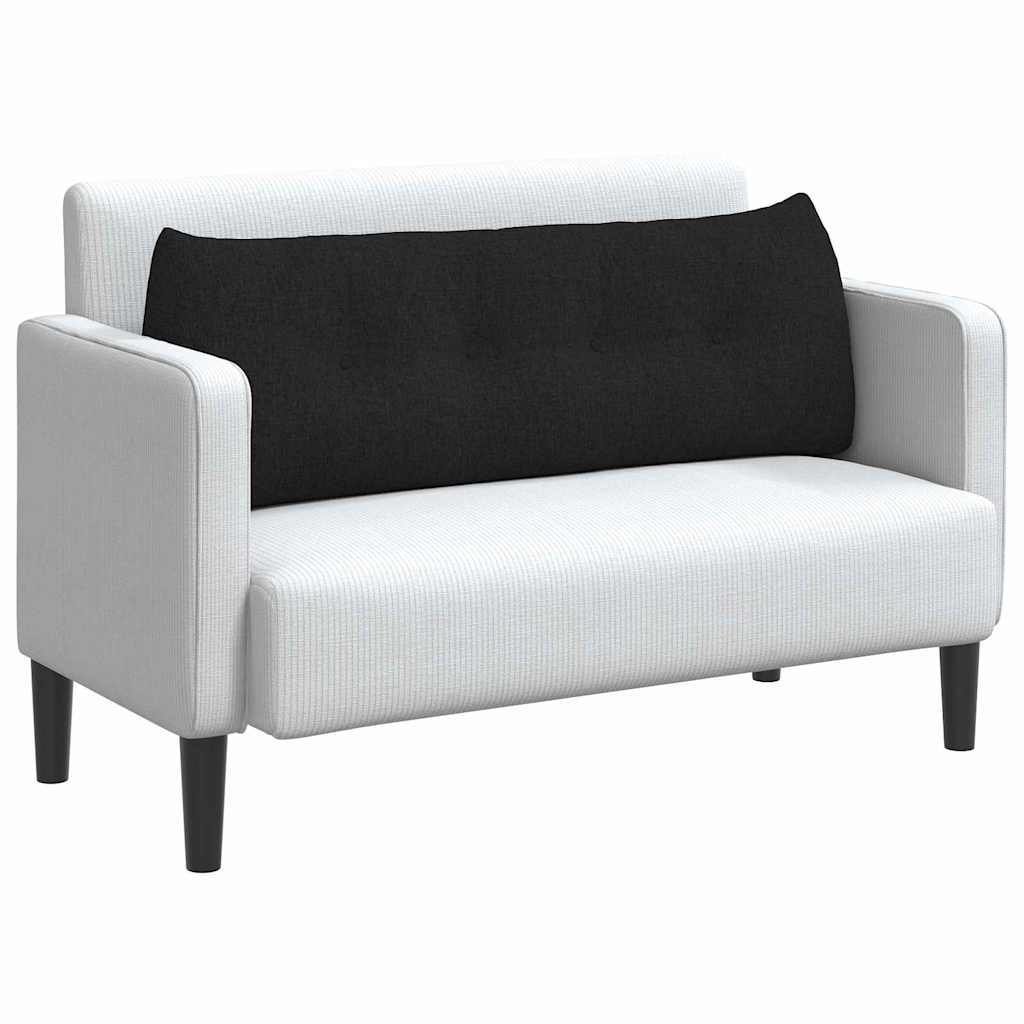 Cuscino per Schiena Nero 140 x 24 x 50 cm Tessuto