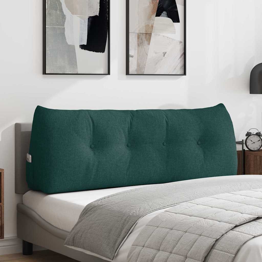 Cuscino per Schiena Verde Scuro 140 x 24 x 50 cm Tessuto