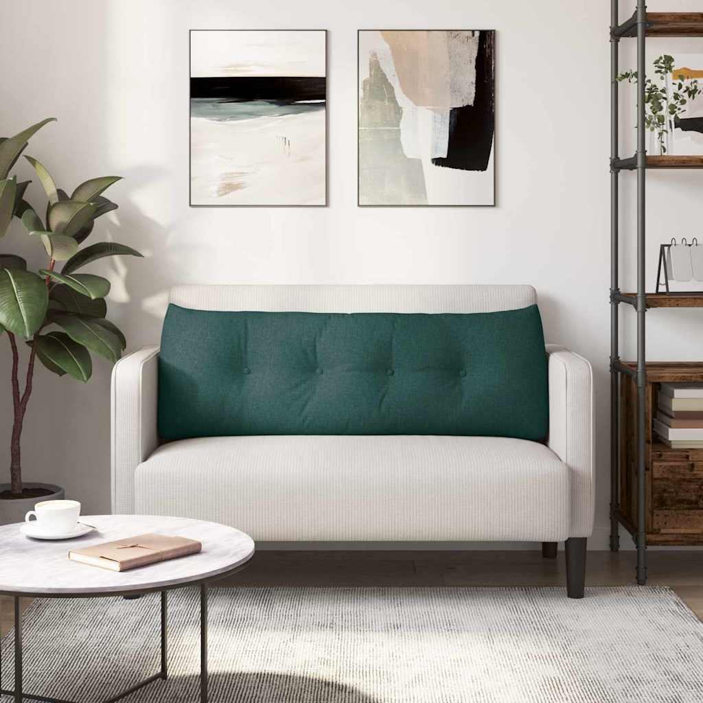 Cuscino per Schiena Verde Scuro 140 x 24 x 50 cm Tessuto