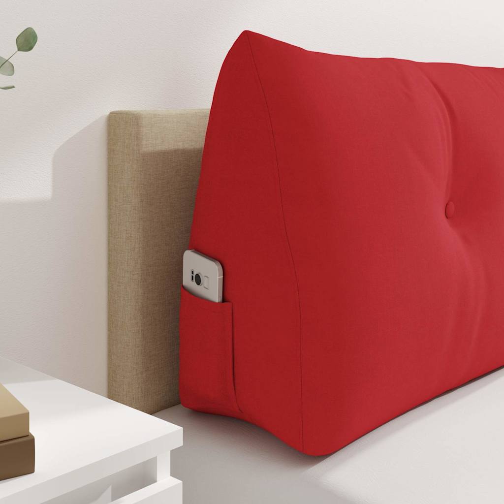 Cuscino per Schiena Rosso 140 x 24 x 50 cm Tessuto