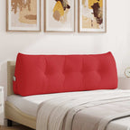 Cuscino per Schiena Rosso 140 x 24 x 50 cm Tessuto