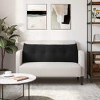 Cuscino per Schiena Nero 140 x 24 x 50 cm Velluto