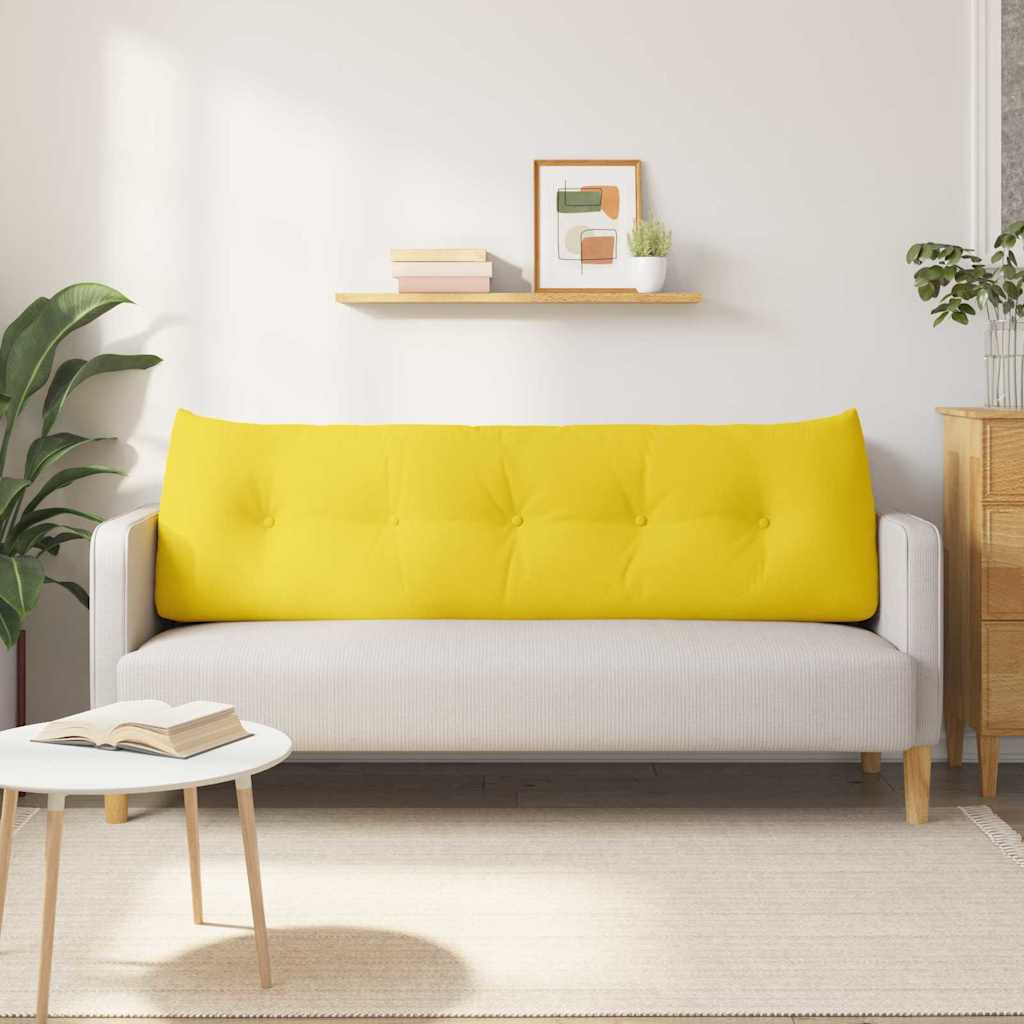 Cuscino per Schiena Giallo Chiaro 160 x 24 x 50 cm Tessuto