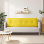 Cuscino per Schiena Giallo Chiaro 160 x 24 x 50 cm Tessuto