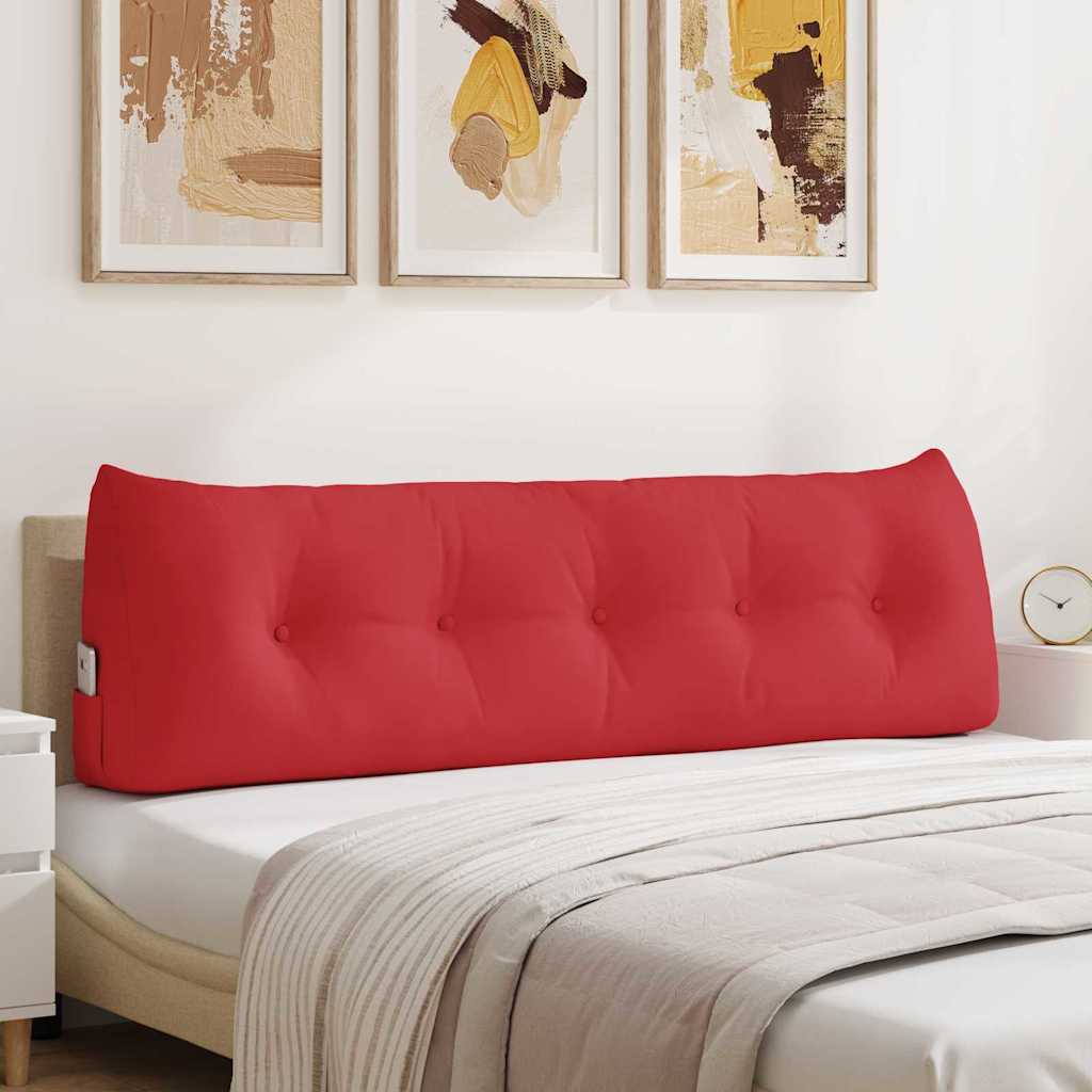 Cuscino per Schiena Rosso 160 x 24 x 50 cm Tessuto