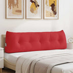 Cuscino per Schiena Rosso 160 x 24 x 50 cm Tessuto
