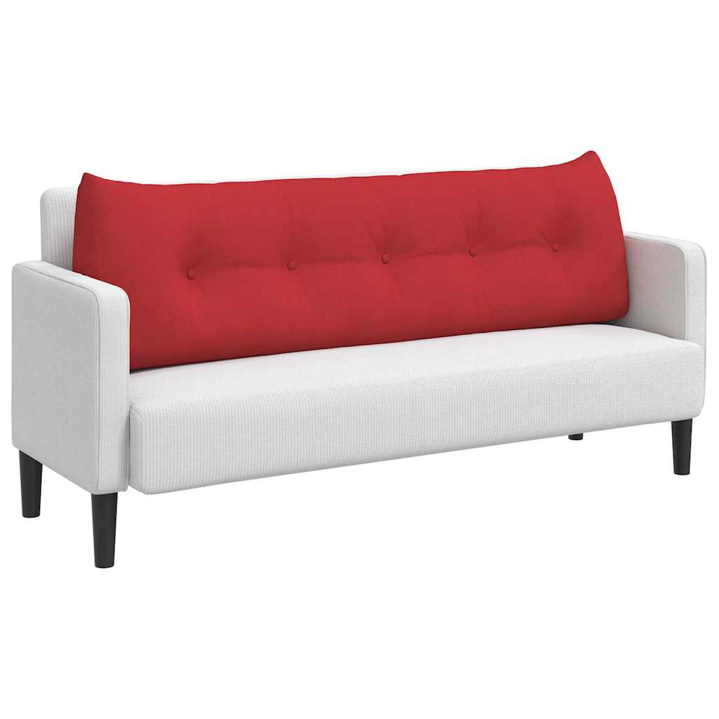 Cuscino per Schiena Rosso 160 x 24 x 50 cm Tessuto