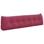 Cuscino per Schiena Rosso Vino 180 x 24 x 50 cm Velluto