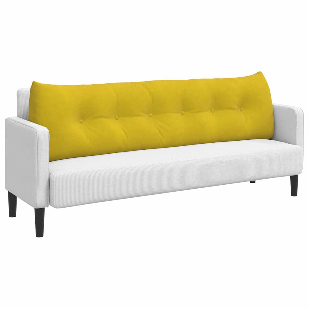 Cuscino per Schiena Giallo 180 x 24 x 50 cm Velluto