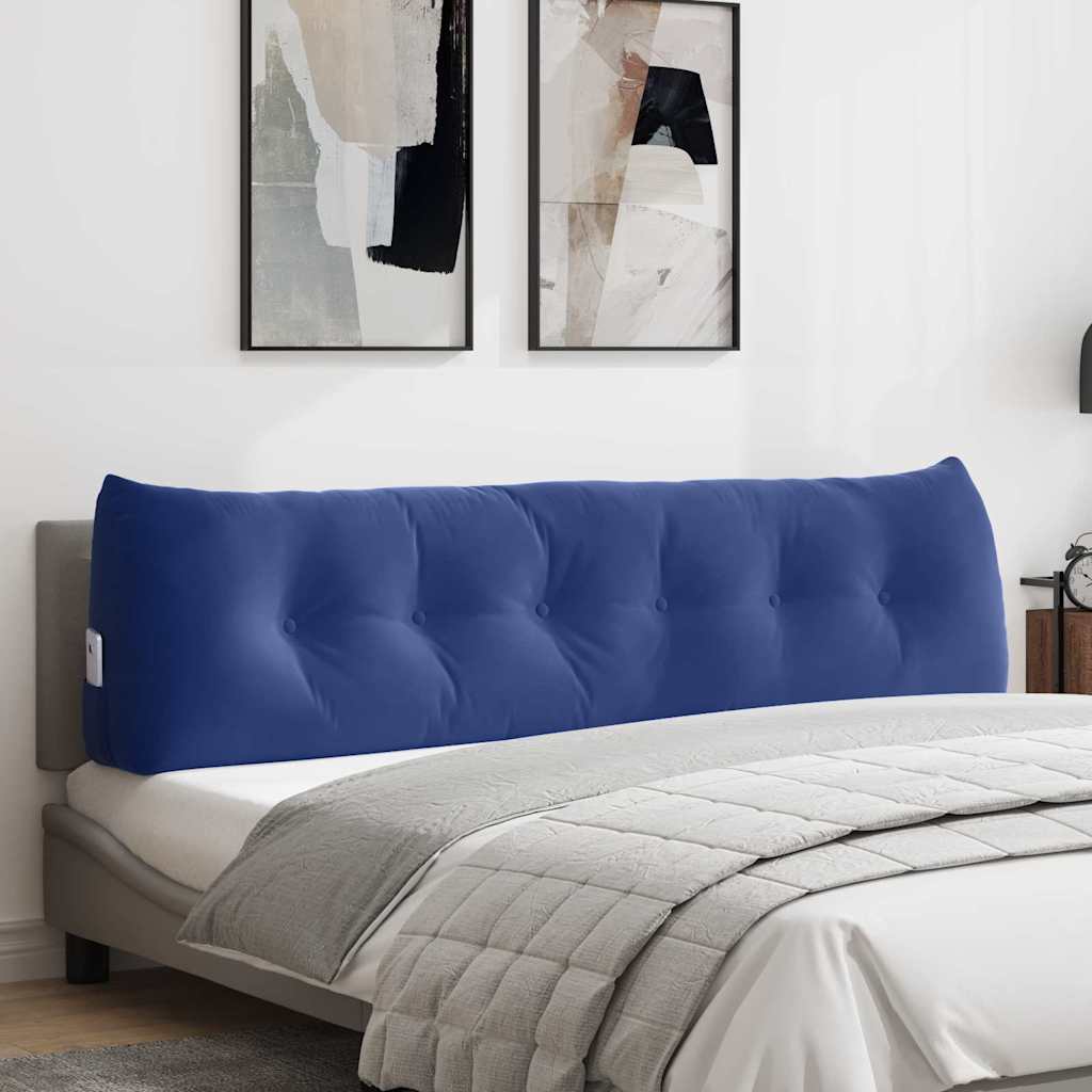 Cuscino per Schiena Blu Polizia 180 x 24 x 50 cm Velluto
