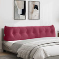 Cuscino per Schiena Rosso Vino 200 x 24 x 50 cm Velluto