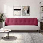 Cuscino per Schiena Rosso Vino 200 x 24 x 50 cm Velluto