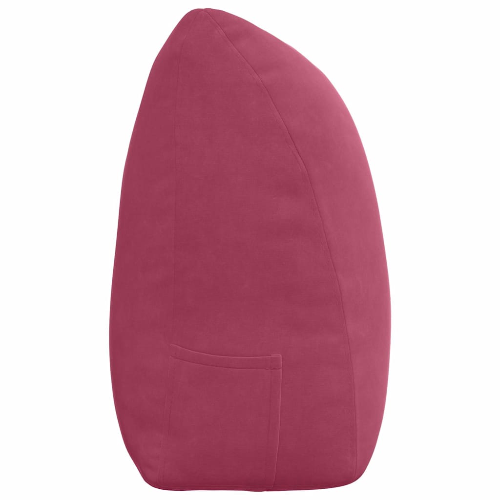 Cuscino per Schiena Rosso Vino 200 x 24 x 50 cm Velluto