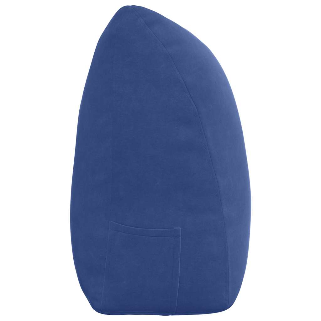 Cuscino per Schiena Blu Polizia 200 x 24 x 50 cm Velluto