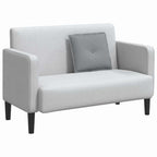 Cuscino per Schiena Grigio chiaro 50 x 19 x 45 cm Tessuto