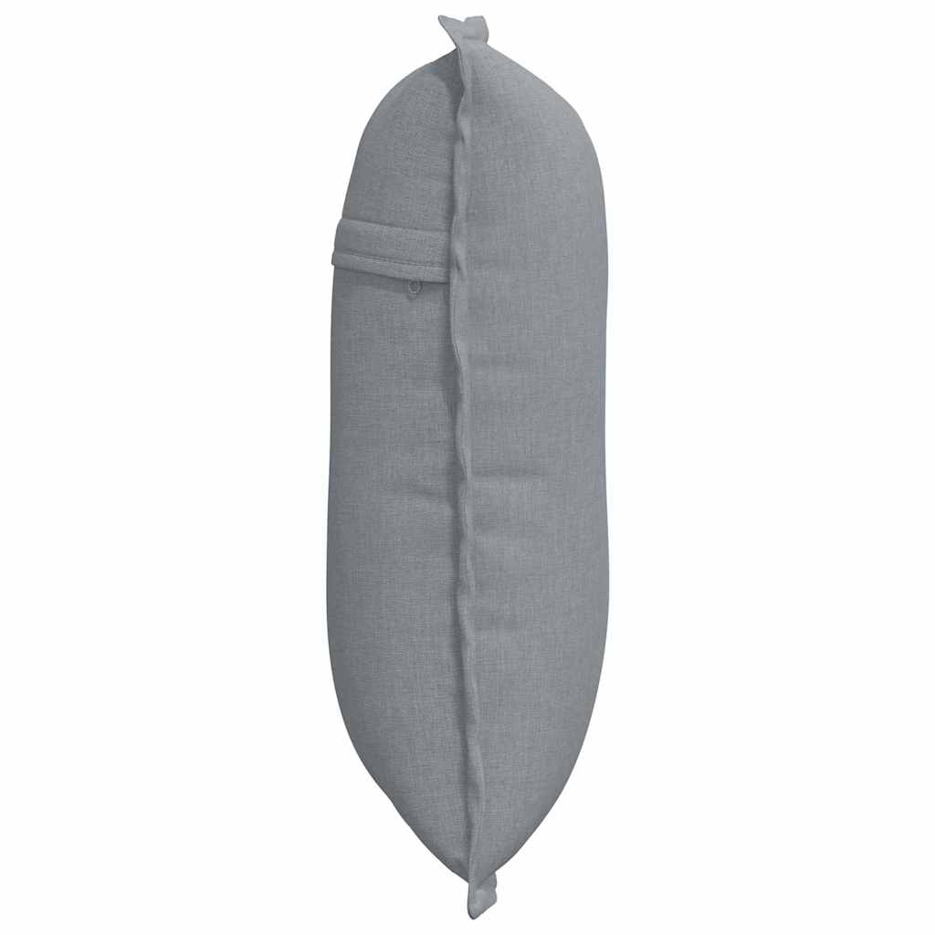Cuscino per Schiena Grigio chiaro 50 x 19 x 45 cm Tessuto