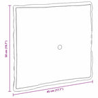 Cuscino per Schiena Grigio chiaro 50 x 19 x 45 cm Tessuto
