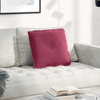 Cuscino per Schiena Rosso Vino 50 x 45 cm Tessuto in Cords