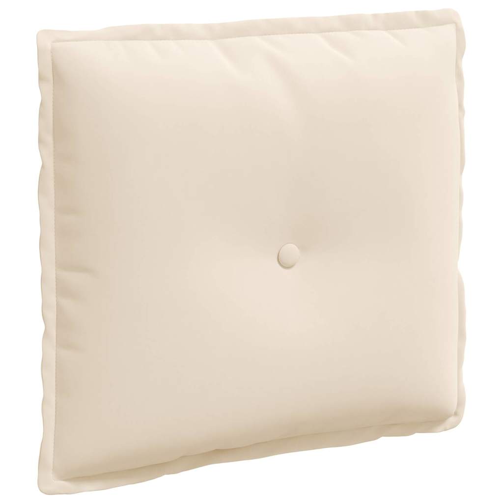 Cuscino per Schiena Beige 50 x 45 cm Tessuto in Microfibra